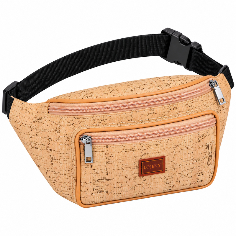 7205 Distressed Cork Bumbag with Front Zipped Pocket (New) (image for) 7205 Distressed Cork Bumbag with Front Zipped Pocket (New)